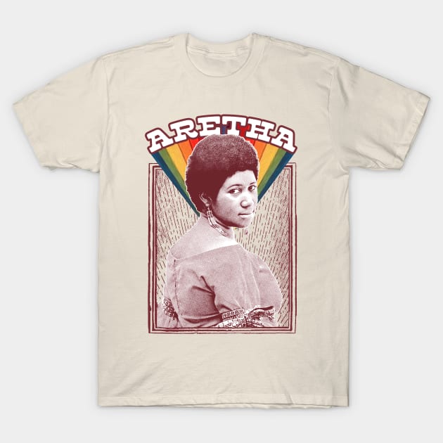 Aretha Franklin - Retro Soul Fan Design T-Shirt by DankFutura